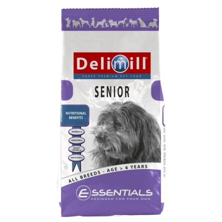 Delimill Pies Essentials All Breed SENIOR Chicken & Rice / Iso-dog Essential Light / Senior 14kg - dawny BIOMILL
