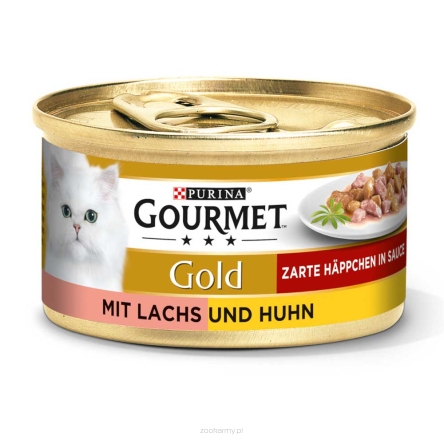Gourmet Gold Kot ORYGINALNY NIEMIECKI łosoś, kurczak w sosie 85g