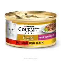 Gourmet Gold Kot ORYGINALNY NIEMIECKI wołowina, kurczak w sosie 85g