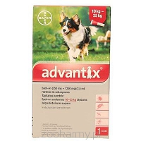 BAYER Advantix dla psa 10kg - 25kg  1szt - na pchły i kleszcze