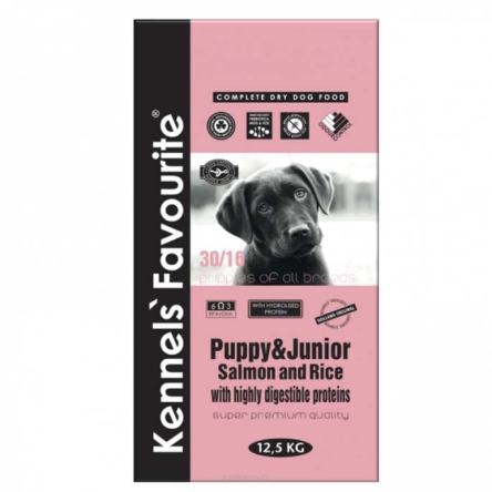 KENNELs Favourite Pies Puppy & Junior Salmon & Rice 12,5kg (dla wszystkich ras)